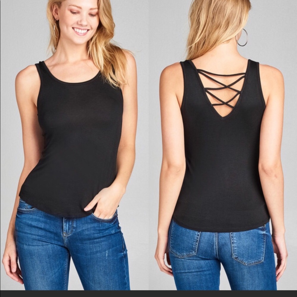 Cross-back Tank Top